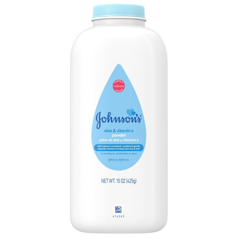 Johnson's Aloe and Vitamin E Baby Powder, Fresh Scent, 15 oz. (Each)
