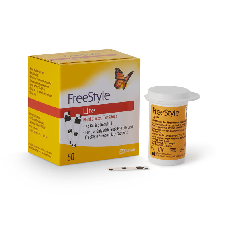 FreeStyle Lite Blood Glucose Test Strips (Box of 50)