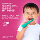 ISSA baby Soft Silicone Sonic Toothbrush, Kiwi Green Panda 