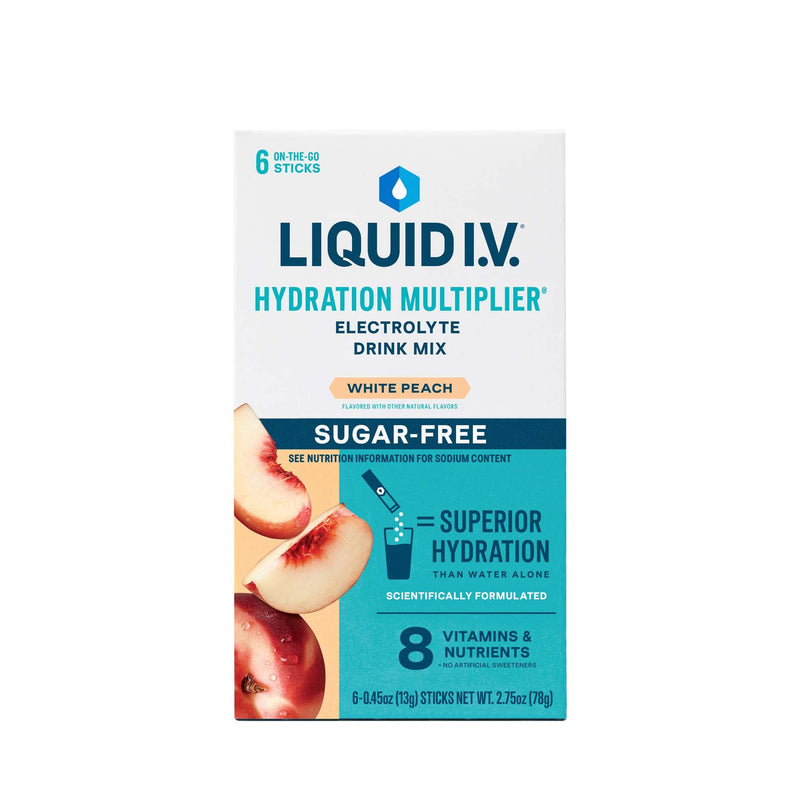 Oral Electrolyte Solution Liquid I.V. Hydration Multiplier Sugar Free White Peach Flavor 0.45 oz. (Case of 72)