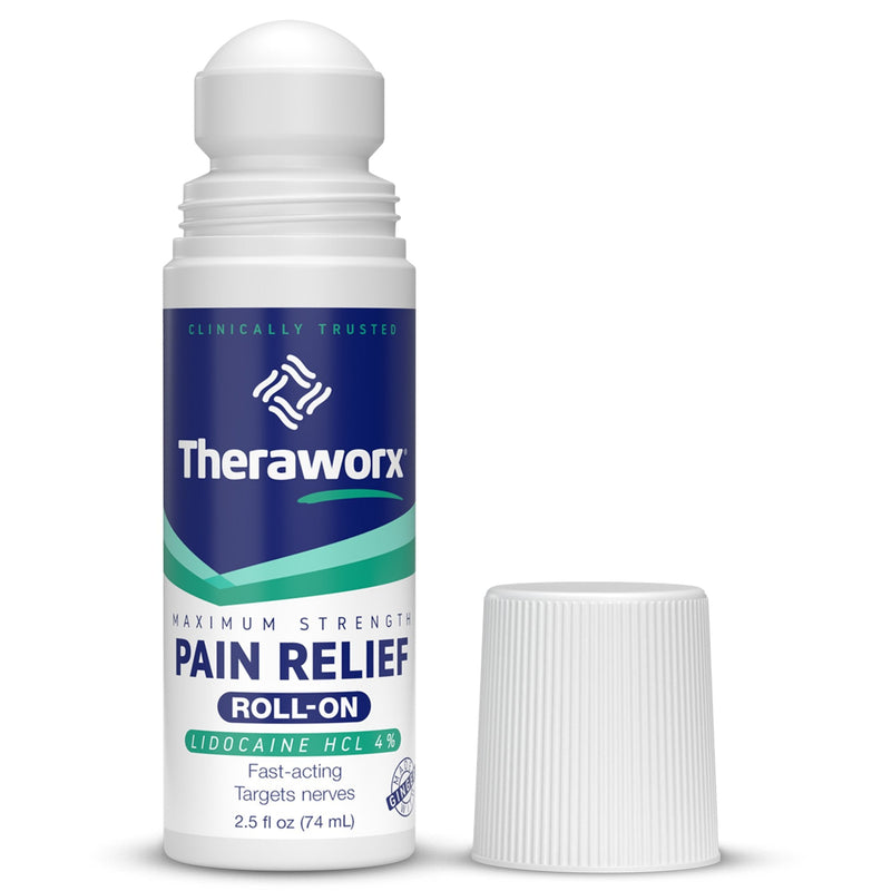 Theraworx Maximum Strength Pain Relief Roll-On with 4% Lidocaine (16/CS) 