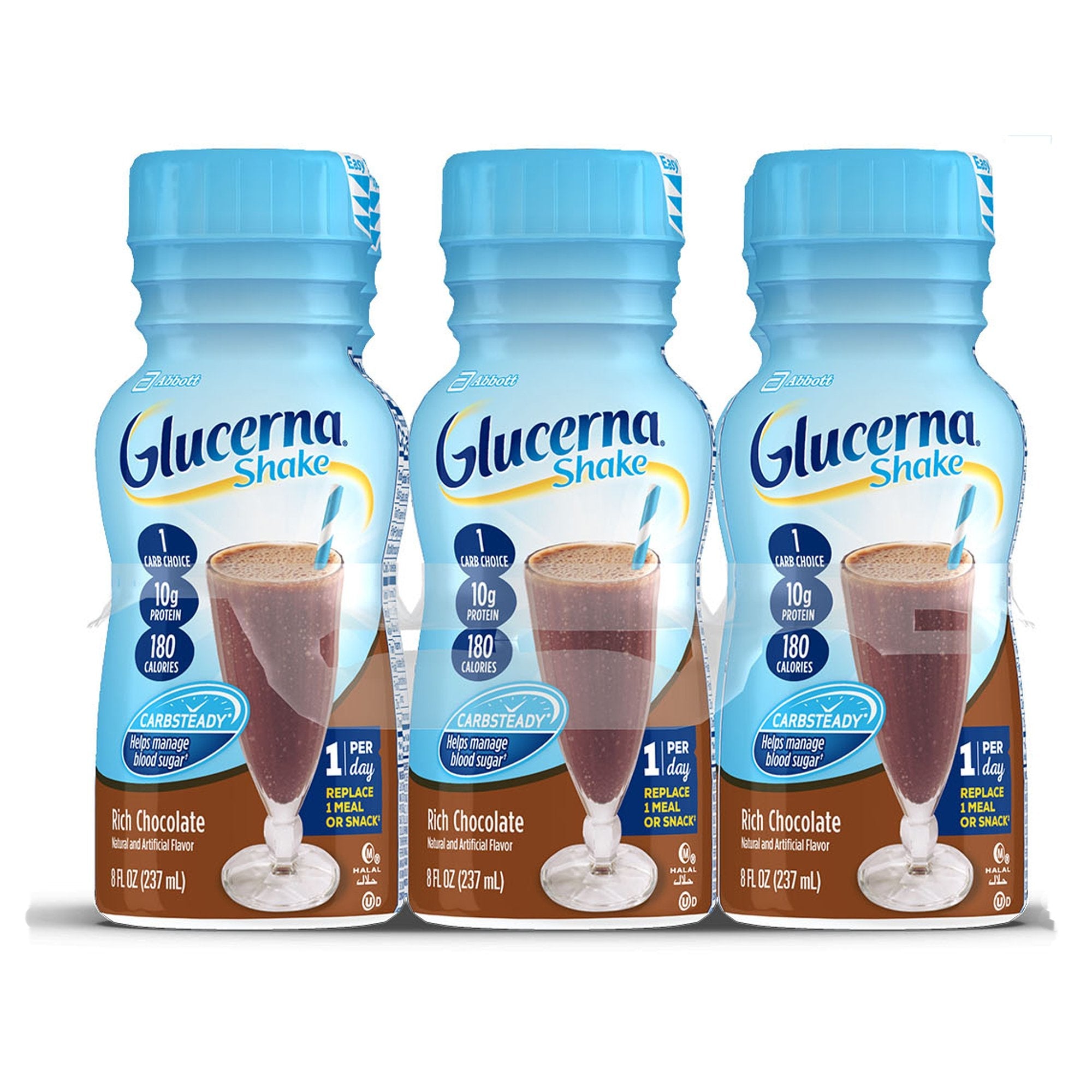 Abbott Nutrition Glucerna Original Shake, Chocolate Flavor, 8-ounce bottle (24/CS) 