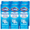 The Clorox Company Toilet Bowl Cleaner Disinfecting Refill Pads Clorox Blue / White, 3 Inch, Sponge Head (6/CT) 