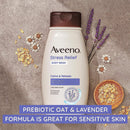 J & J Sales Aveeno Stress Relief Body Wash Lavender, 18-ounce Bottle 