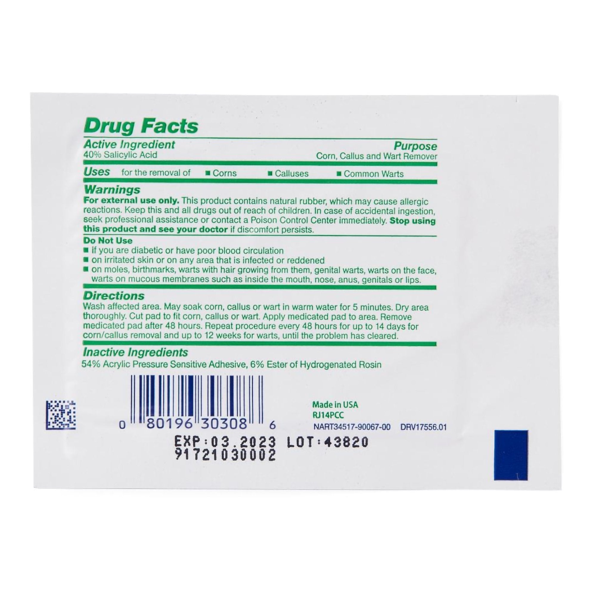 Medline Curad MediPlast Corn, Callus & Wart Remover Pads (25/BX) 