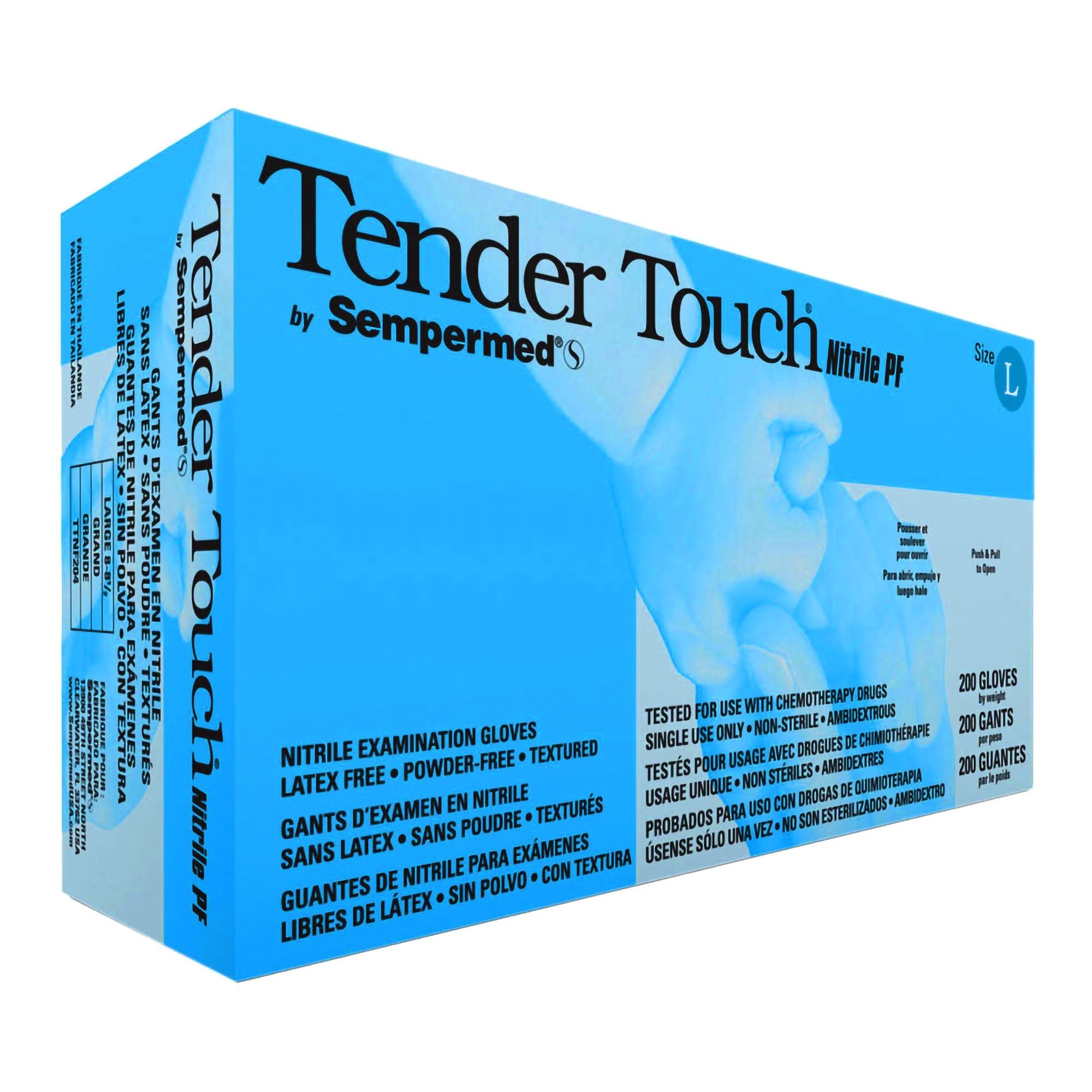 Harps USA Inc Tender Touch Nitrile Exam Glove, Large, Lavender (2000/CS) 