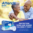 Attends Briefs, Adult, Medium, Heavy Absorbency, Disposable, White (Case of 96)