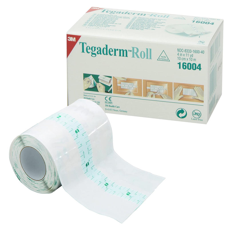 Solventum Corporation 3M Tegaderm Transparent Film Dressing Roll, 4 Inch x 11 Yard (4/CS) 