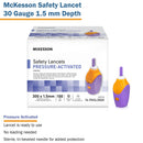 McKesson Brand McKesson Pressure Activated Safety Lancets, 30 Gauge, Purple (2000/CS) 