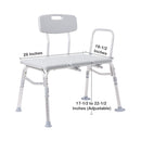 McKesson Aluminum Transfer Bench with Reversible Back (Each)