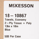 McKesson Deluxe Nonsterile Blue Procedure Towel, 13 x 18 Inch (Case of 500)