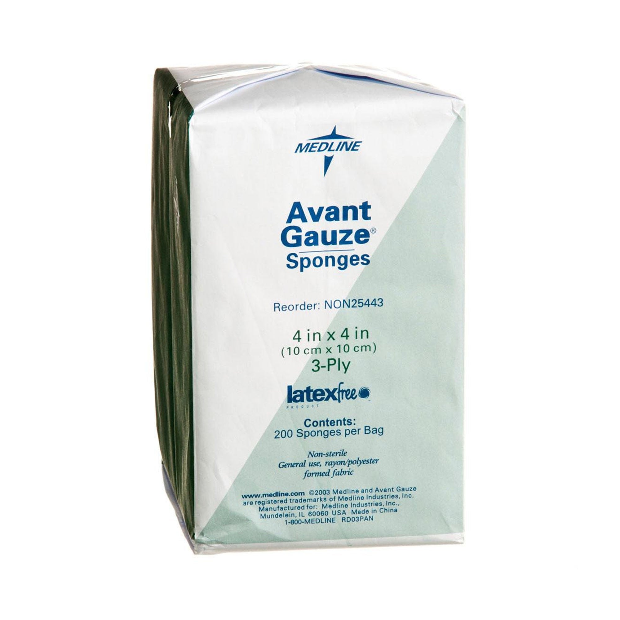 Avant Gauze Nonwoven Sponge, 4 x 4 Inch, 3-Ply (Case of 4000)