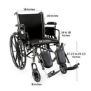 McKesson Brand drive Cruiser III Manual Wheelchair, 18 Inch Seat Width 