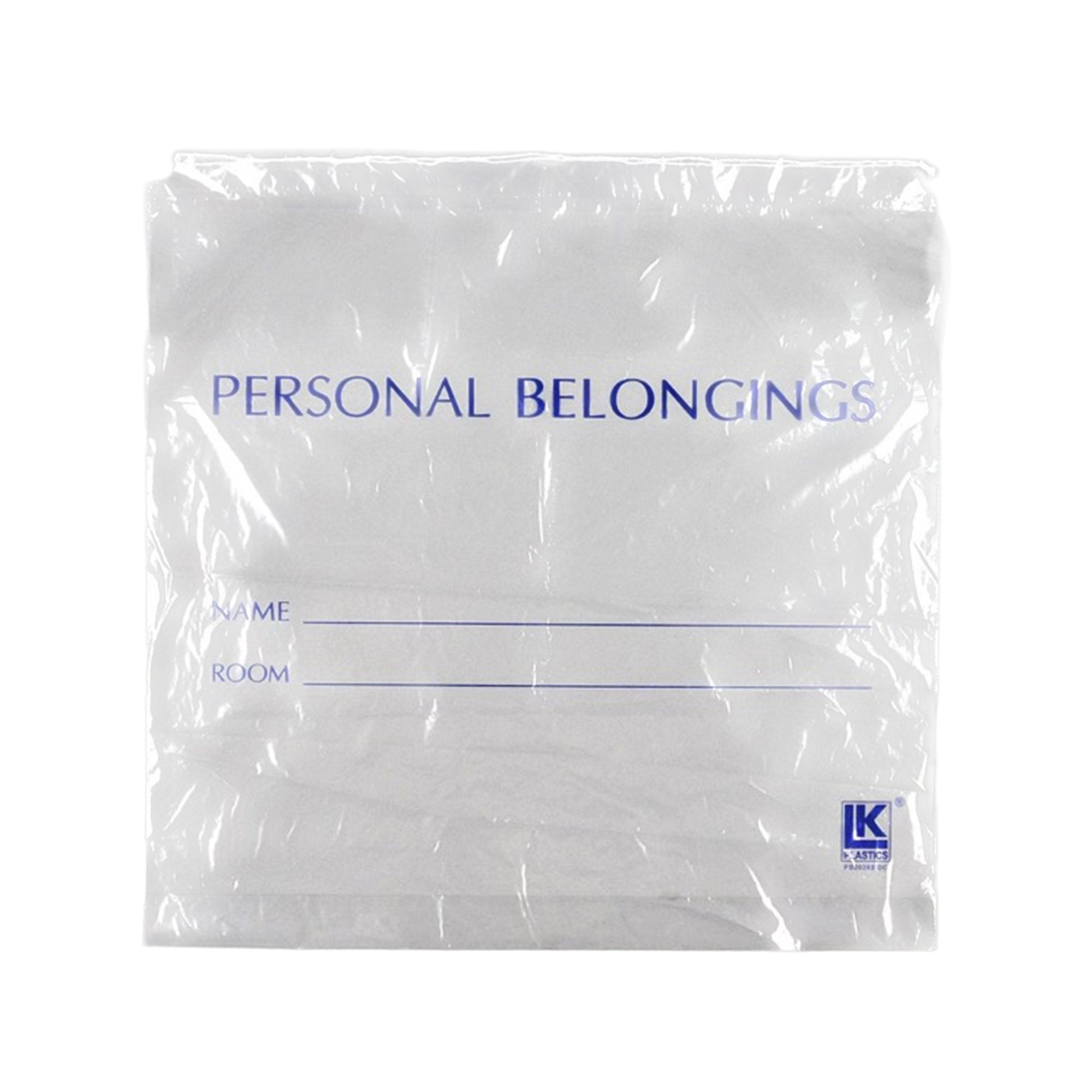 Elkay Plastics Patient Belongings Bag LK 20 X 20 Inch LDPE Drawstring Closure Clear (250/CS) 
