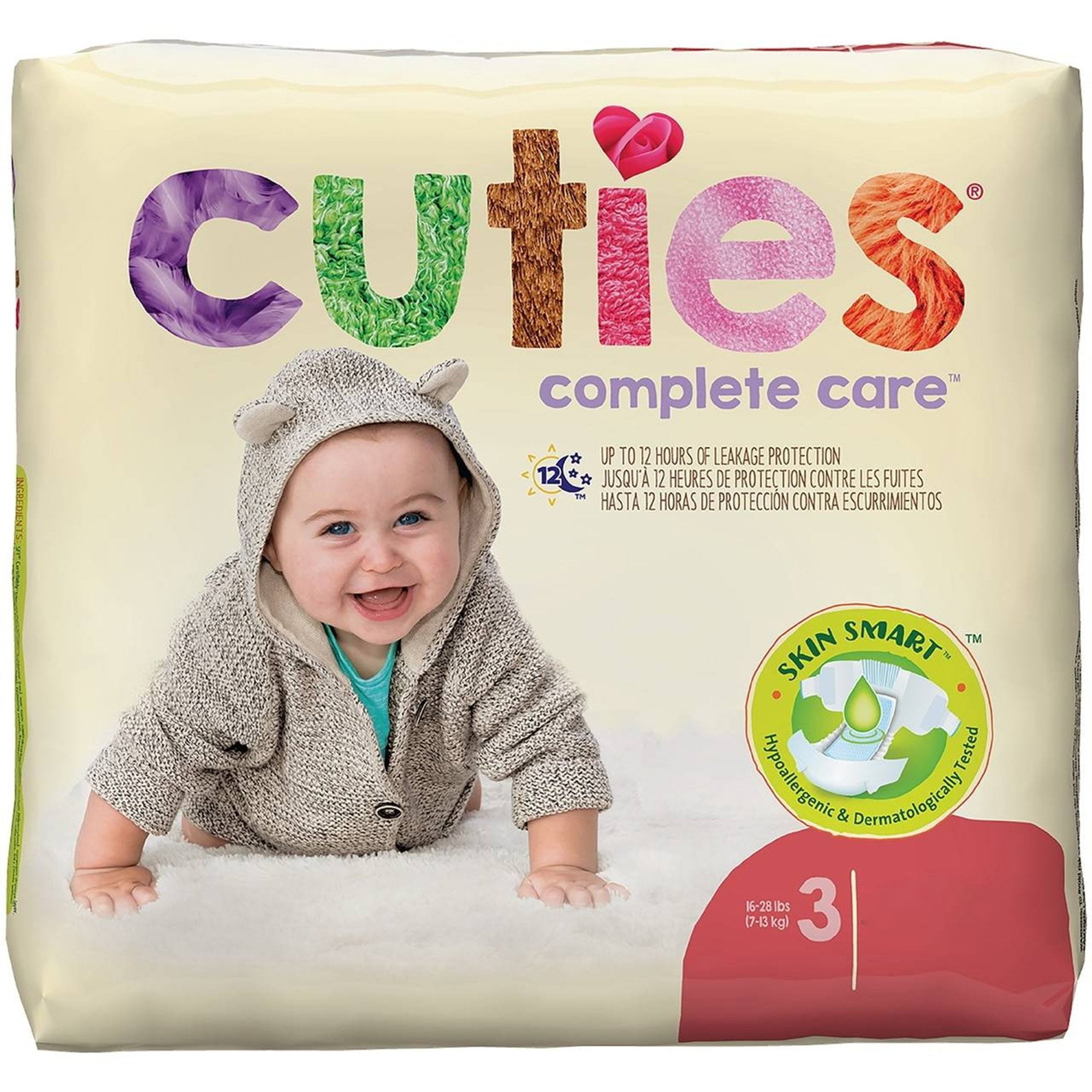 First Quality Products LLC Cuties Complete Care Diapers, Size 3 (200/CS) 