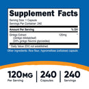 nutricost 120 mg Ginkgo Biloba Capsules (Case of 2880)