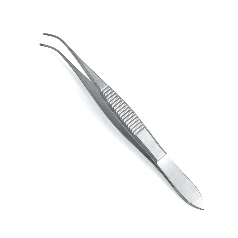 Sklar Foerster Ophthalmic Tissue Forceps - 3-1/2", Curved, 1x2 Teeth - 66-2039