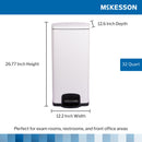 McKesson White Square Step-On Trash Can, 8 gallon (Case)