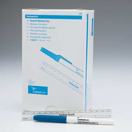 Cardinal Skin Marker with Ruler Cardinal Health Gentian Violet Ink Sterile Full Size Tapered Tip (12/BX) 