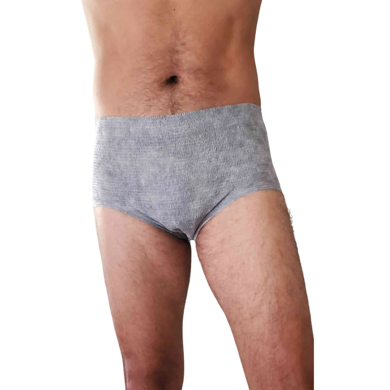 Nexwear Men's Pull-On Absorbent Underwear, Large, Gray (Case of 60)