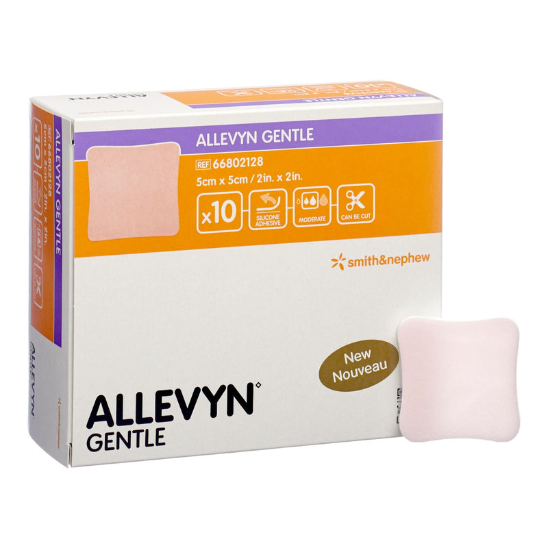 Allevyn Gentle Border Silicone Foam Dressing, 2 x 2 Inch (Case of 60)