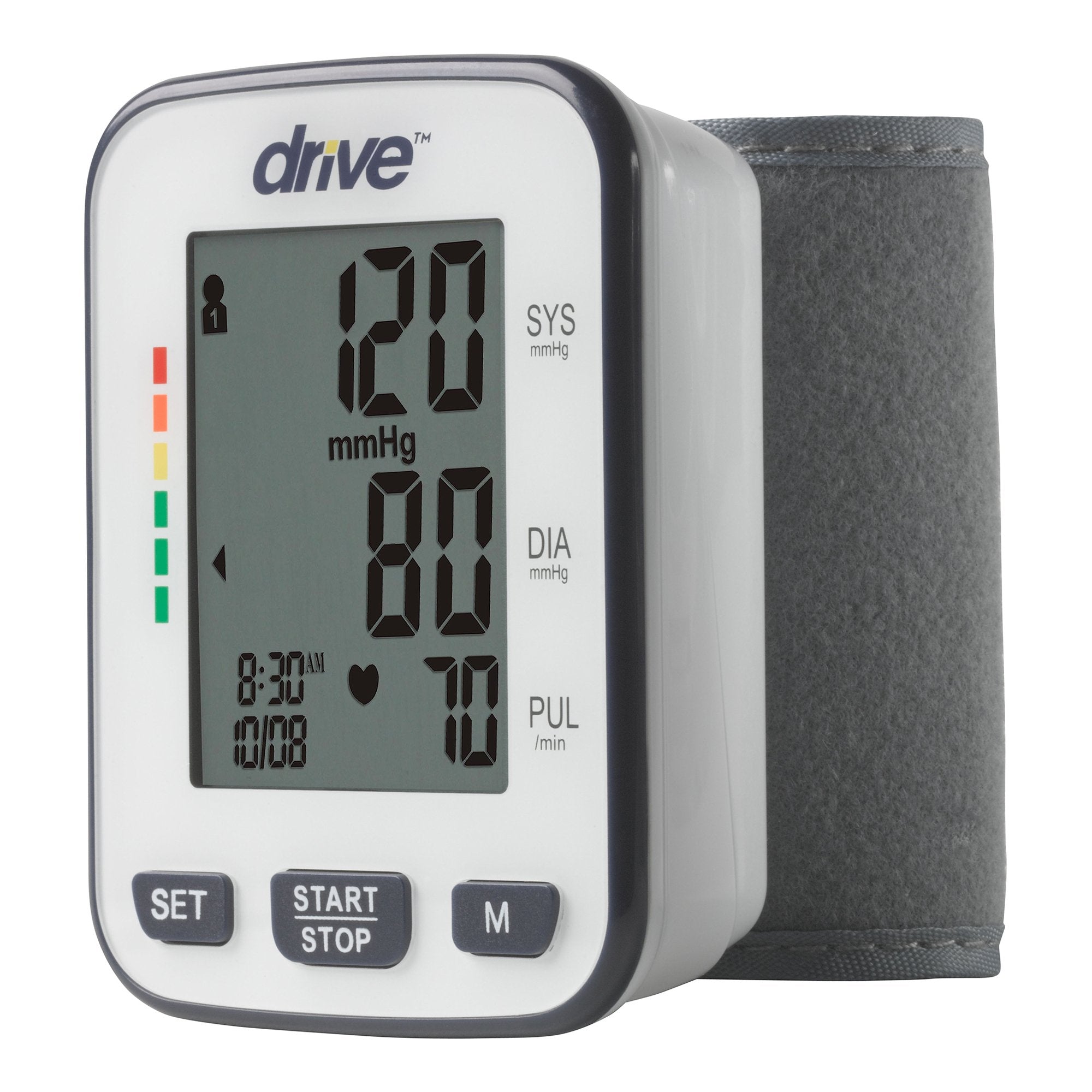 Drive DeVilbiss Healthcare drive Digital Blood Pressure Monitoring Unit, Wrist Cuff, Adult Medium 