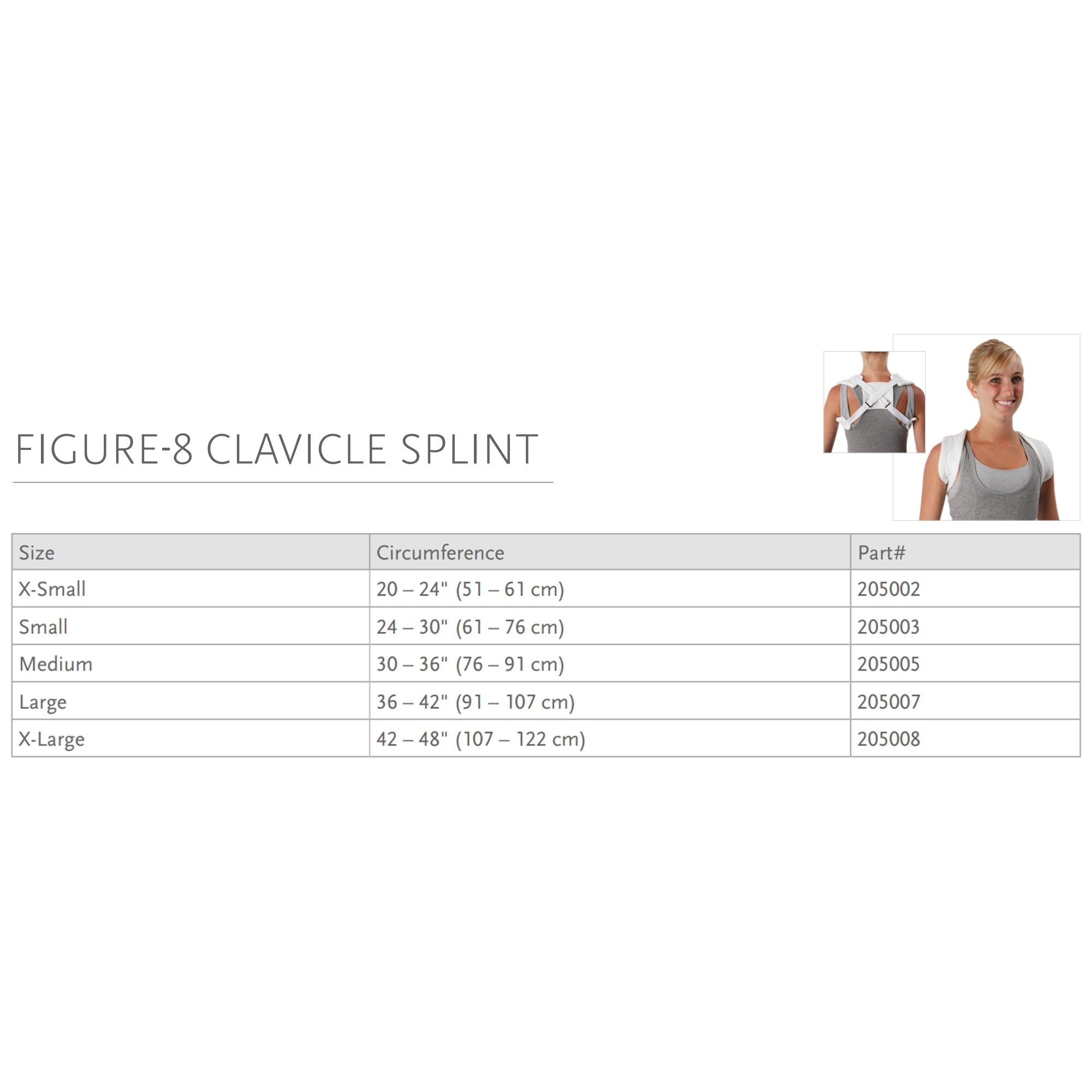 Clavicle Splint Ossur Medium Buckle Closure 