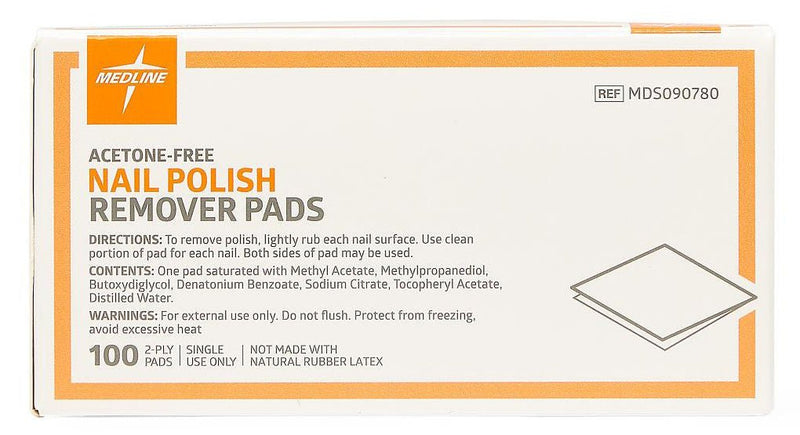 Nail Polish Remover Pad Medline 1-1/4 X 3 Inch (Case of 1000)