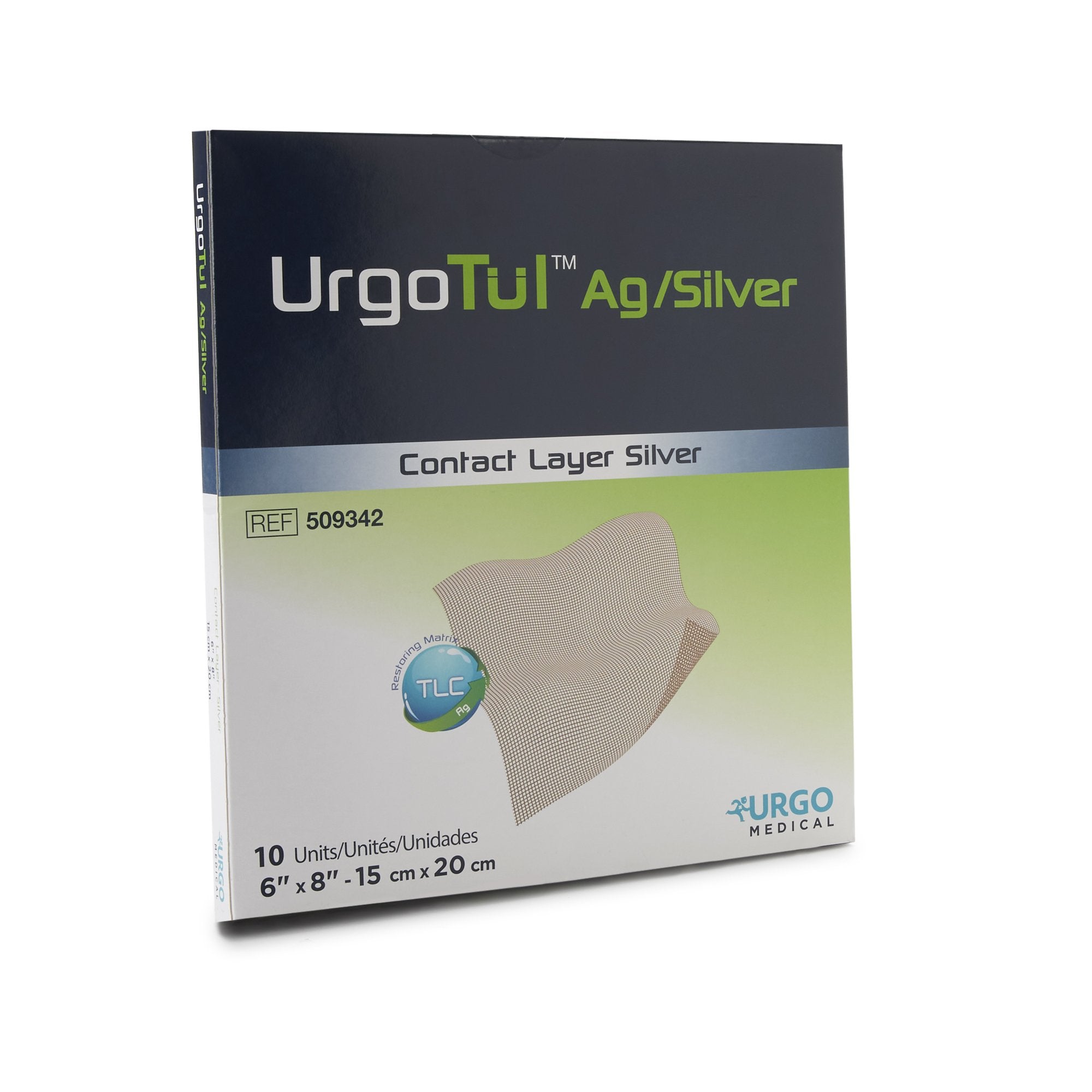 Silver Wound Contact Layer Dressing UrgoTulAG/Silver 6 X 8 Inch Rectangle Sterile 