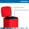 McKesson Trash Can with Plastic Liner, Square, Steel, Red, 5 Gallon (Case)