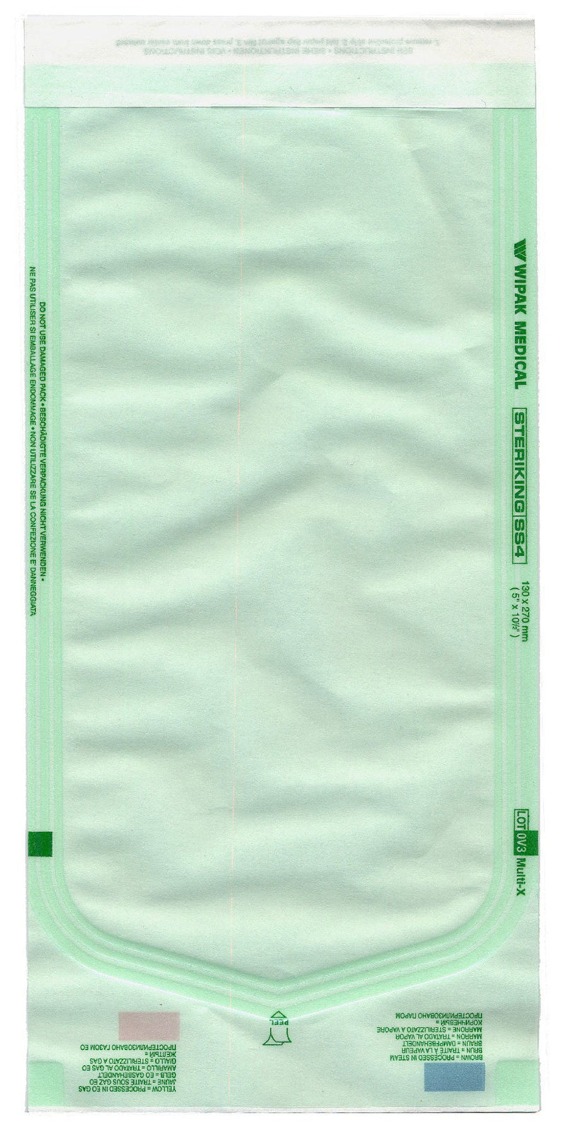 Steriking Sterilization Pouch, 7.5 x 13 Inch, for EO, Gas, Steam Sterilization (Case of 1000)