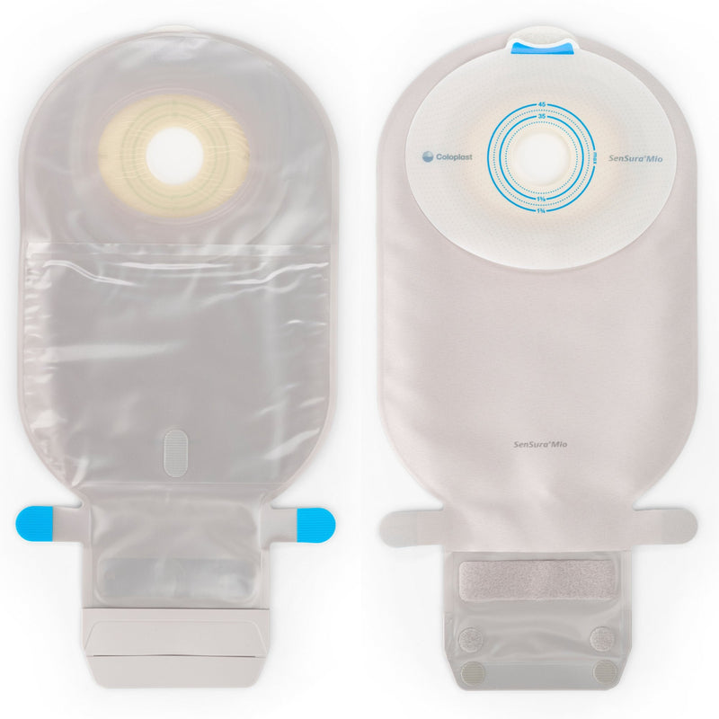 Coloplast SenSura Mio Flat One-Piece Transparent Ostomy Pouch, Pre-cut for 35mm Stomas (10/BX) 