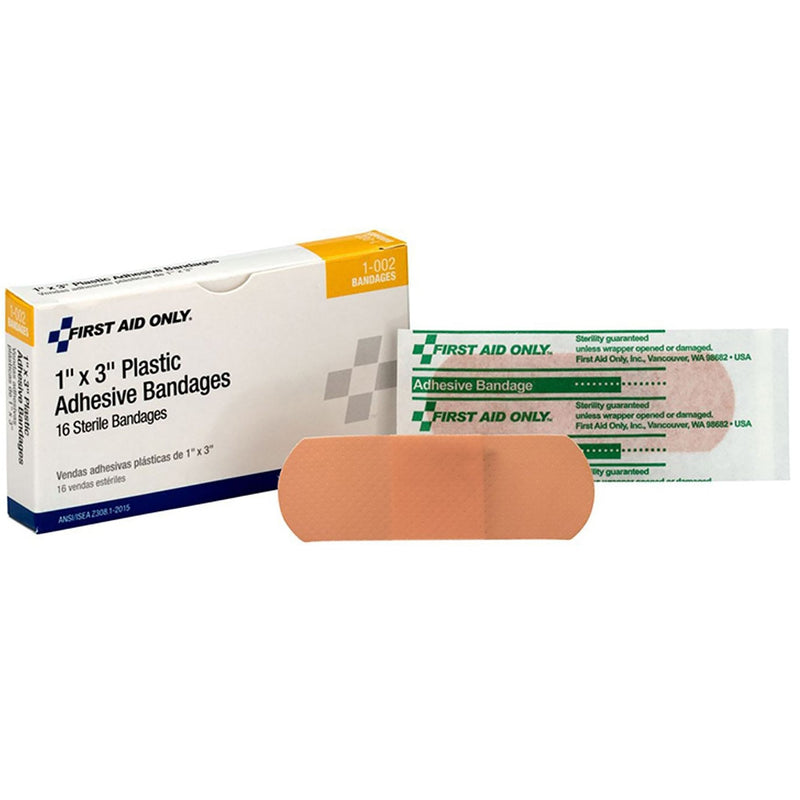 Acme United First Aid Only Tan Adhesive Strip, 1 x 3 Inch (960/CS) 