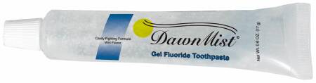 DawnMist Clear Gel Toothpaste, Fresh Mint Flavor, 0.6-ounce Tube (Case of 720)