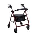 McKesson Folding Aluminum Four-Wheel Rollator, Red (Each)