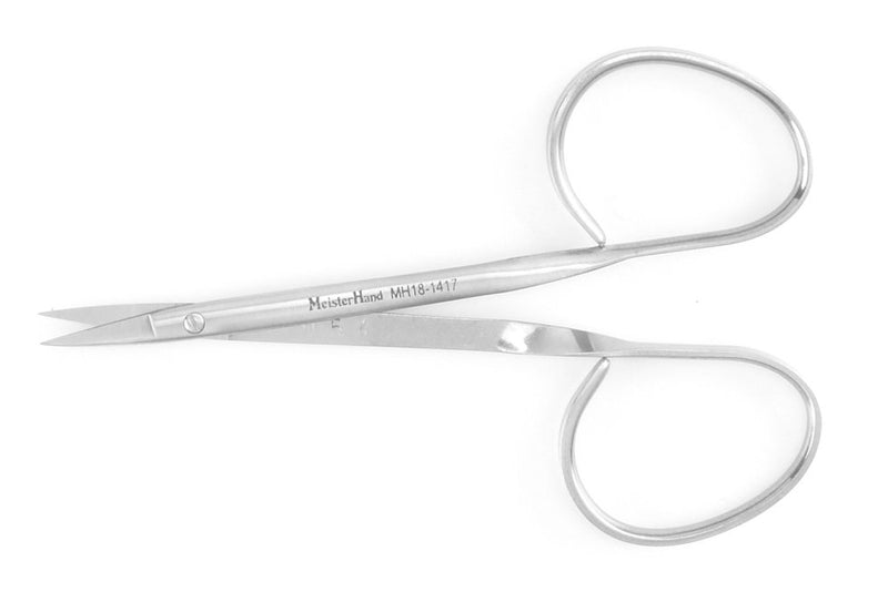 Iris Scissors MeisterHand 3-7/8 Inch Length OR / Surgical Grade German Stainless Steel NonSterile Finger Ring Handle Straight Sharp Tip / Sharp Tip (Each)