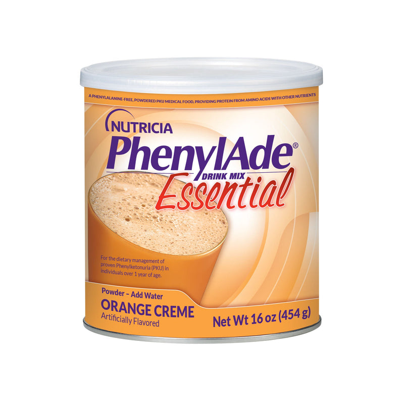 Oral Supplement PhenylAde Orange Crème Flavor Powder 16 oz. / 454 Gram Canister (Case of 6)