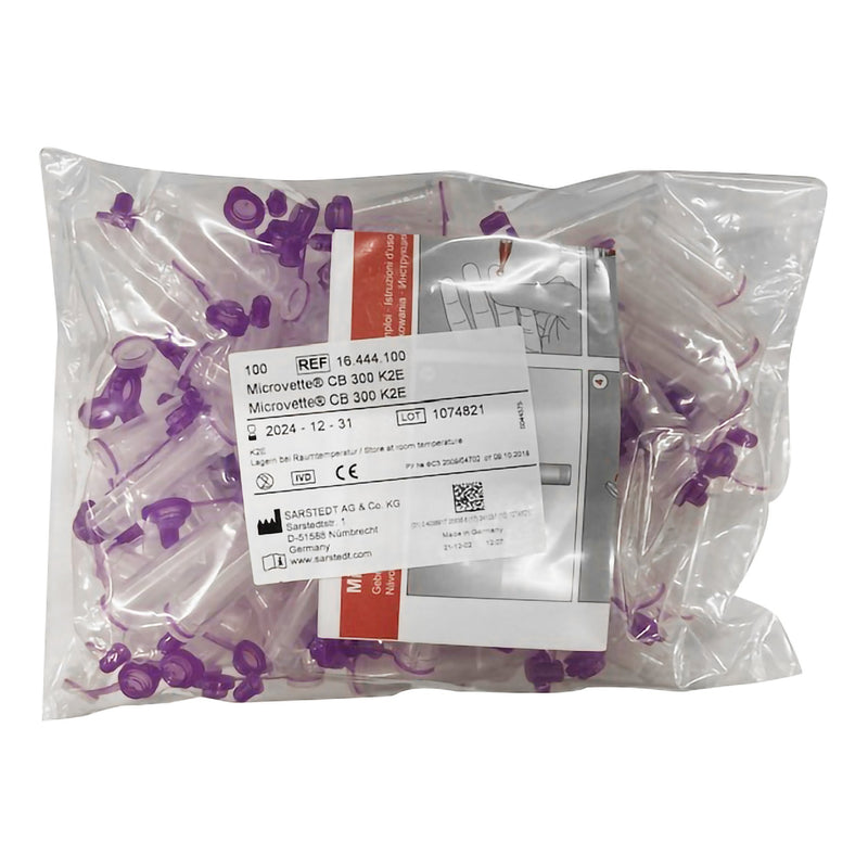 Sarstedt Microvette CB 300 Capillary Blood Collection Tube, 300 µL, 10.8 x 43.7 mm (10/CS)