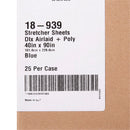 McKesson Blue Flat Stretcher Sheet, 40 x 90 Inch (Case of 25)