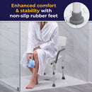 drive Shower Chair with Back and Removable Padded Arms (Each)