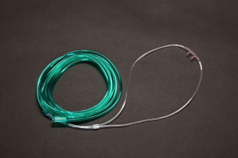 Nasal Cannula Salter-Style Adult Curved Prongs 4 Foot Tubing High Flow Rate
