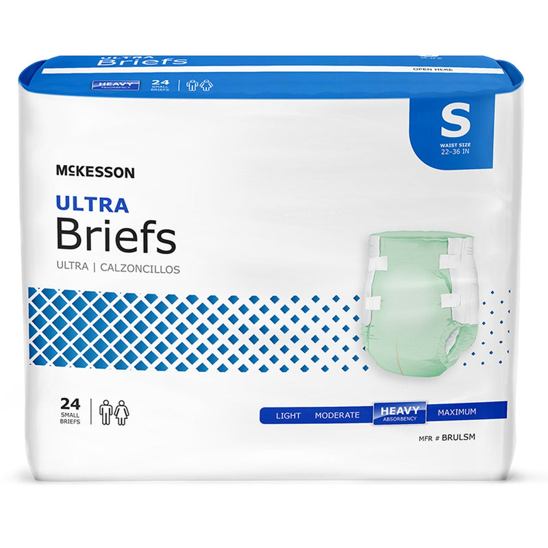 McKesson Brand McKesson Ultra Heavy Absorbency Incontinence Brief, Small (4/CS) 