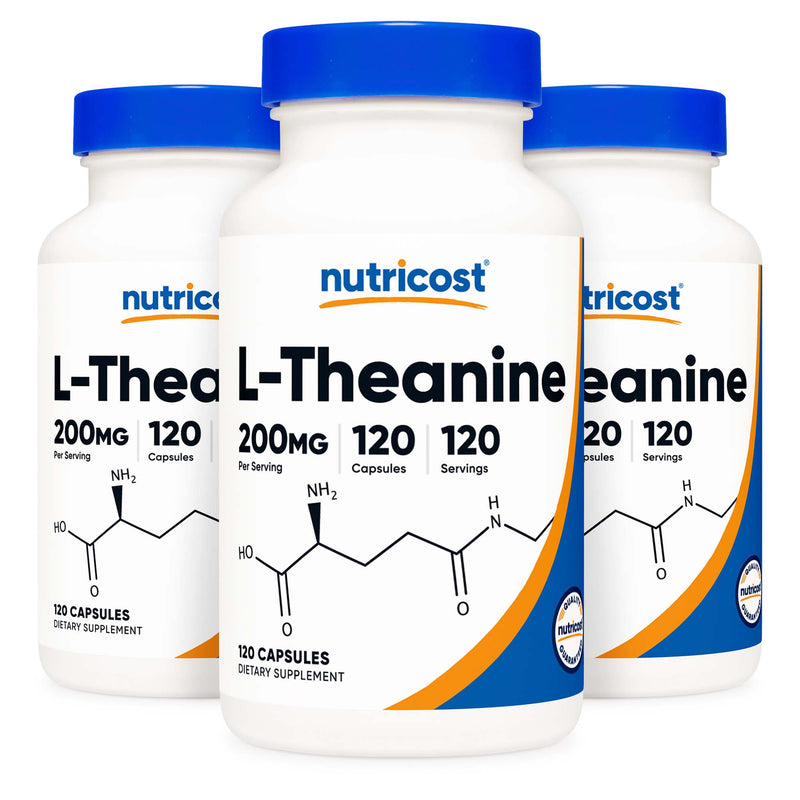 nutricost L-Theanine 200mg, 120 Capsules, nonGMO, Gluten Free 