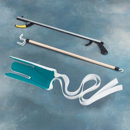 ADL Hip / Knee Equipment Kit SammonsPreston Assistive Device Kit 4 Reacher - 26 Inch Length / Dressing Stick - 26 Inch Length (Each)
