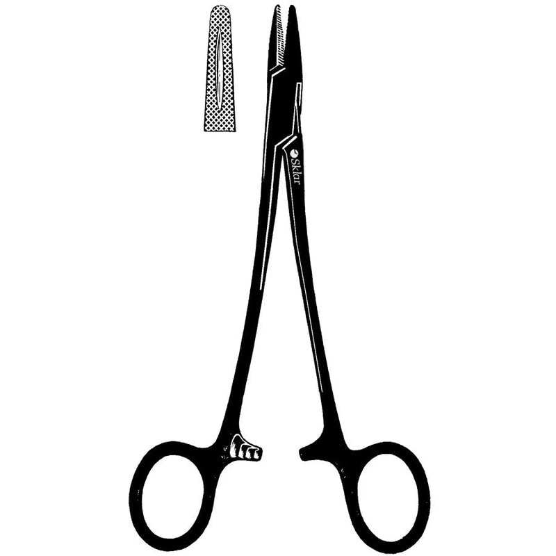 Sklar Black Laser Mayo-Hegar Polymer-Coated Needle Holder - 7", Serrated - 90-2287 