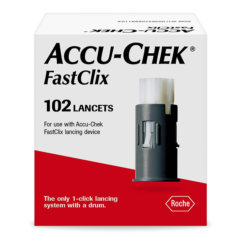Accu-Chek FastClix Lancet, 30 Gauge, Preloaded Safety Drum, Track System (Case of 1224)