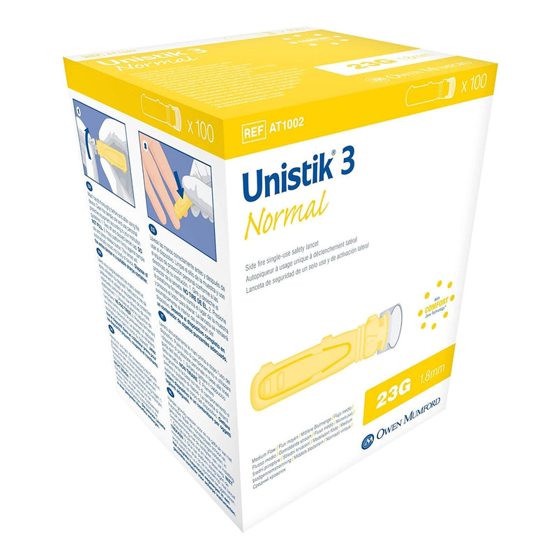 Unistik 3 Normal Safety Lancet (Box of 100) 
