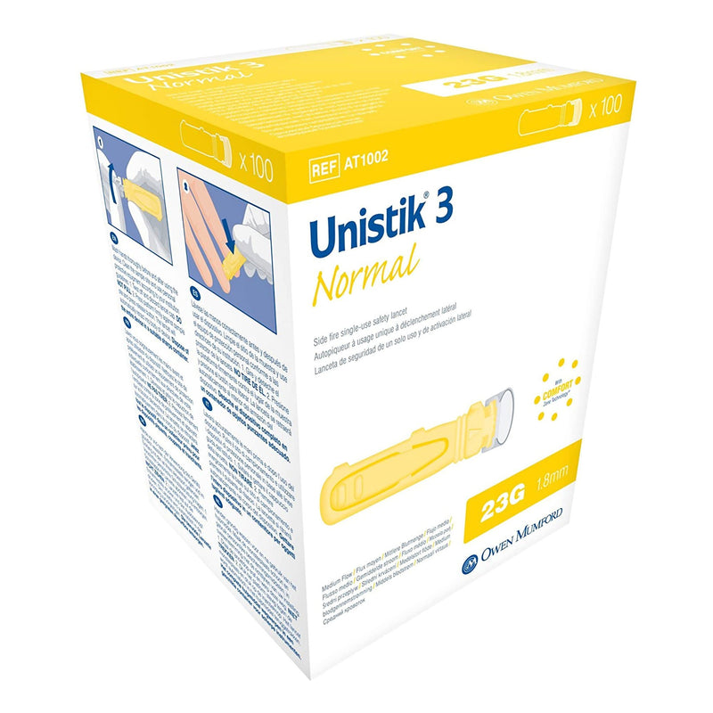 Unistik 3 Normal Safety Lancet (Box of 100)