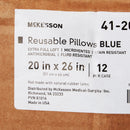 McKesson Reusable Bed Pillow, 20 x 26 Inch, Blue (Box of 12)