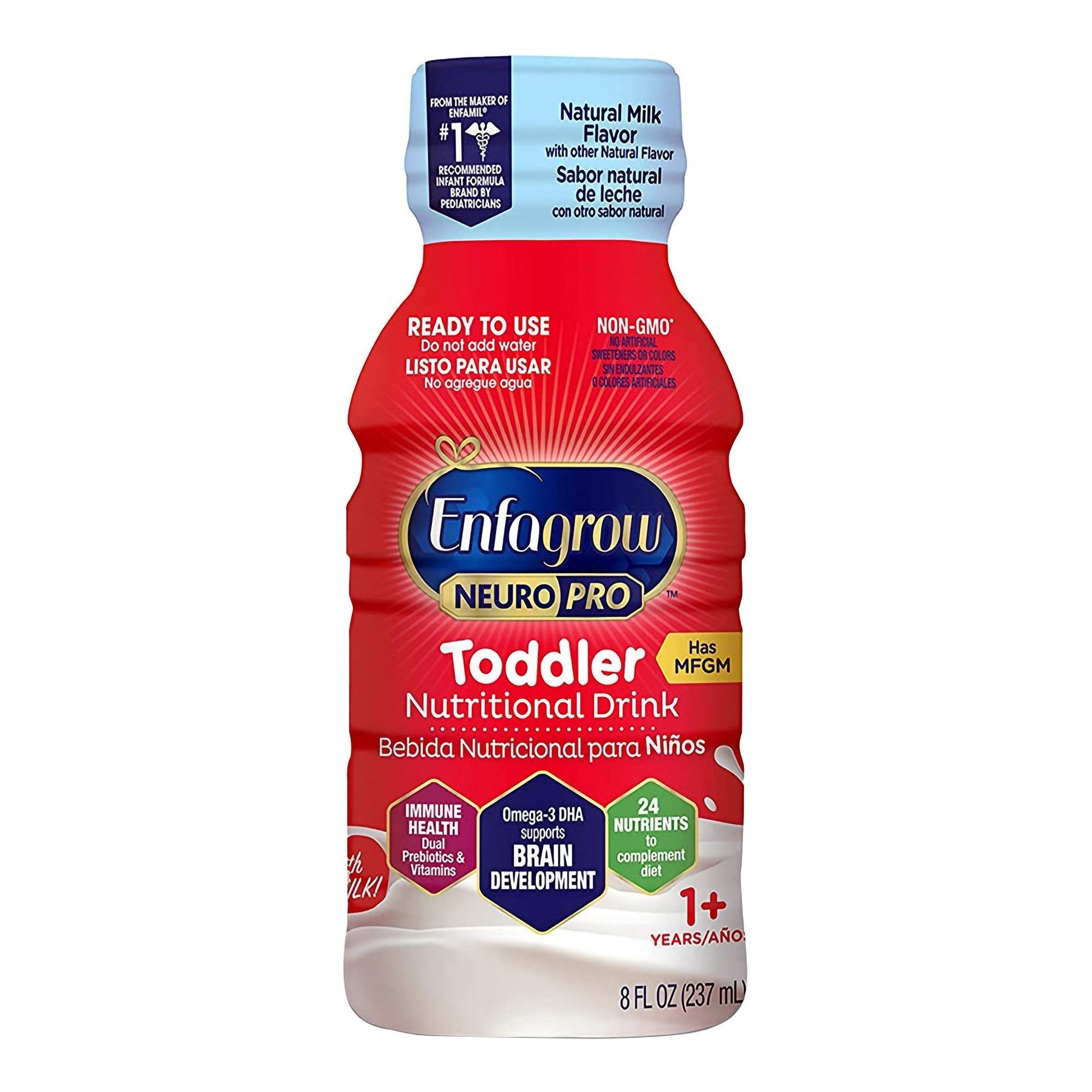 Mead Johnson Enfagrow NeuroPro Toddler Nutritional Drink, Natural Milk Flavor, 8-oz. Bottle (24/CS) 